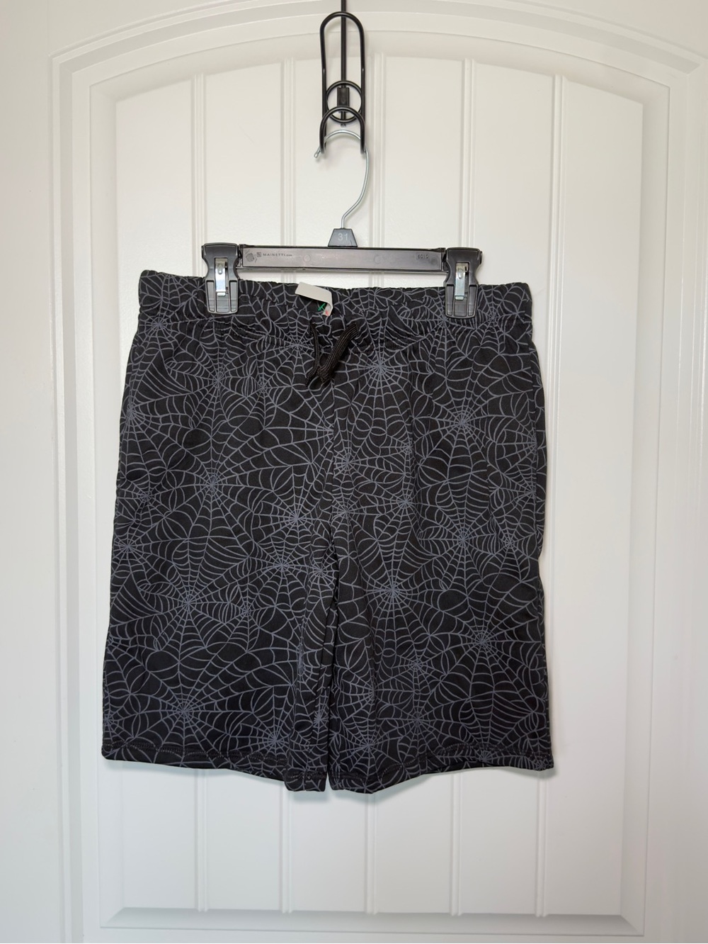 Cat & Jack Boys XL 14 Gray Black Spiderweb Lounge Sleepwear Shorts